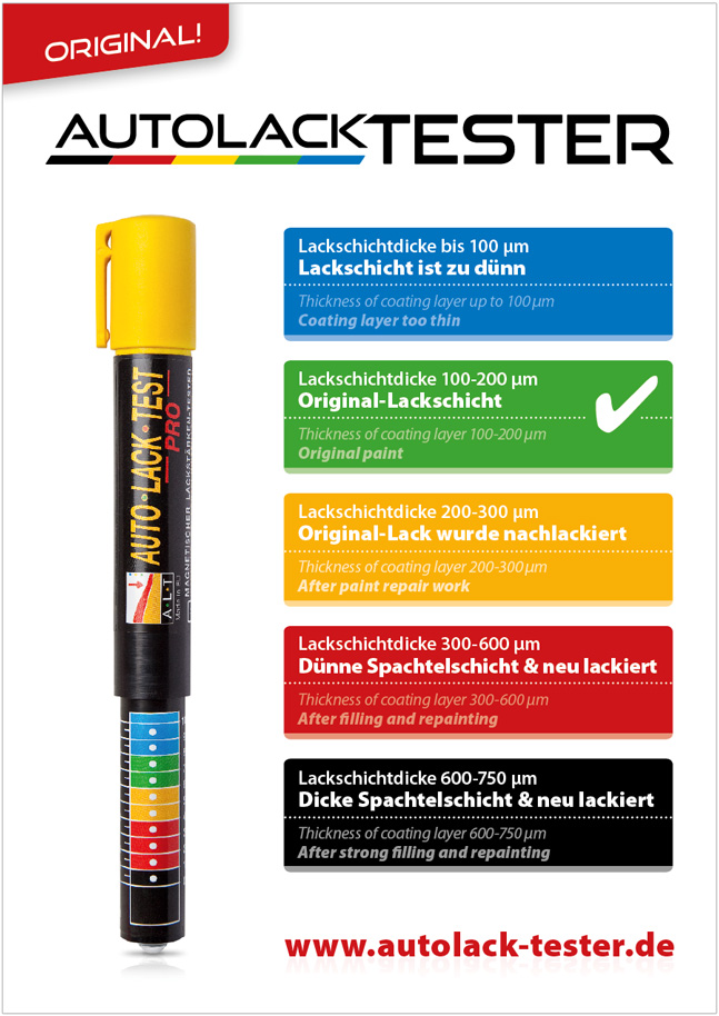Autolack-Tester PRO - Beschreibung - Lack-Schicht-Dicken-Messung
